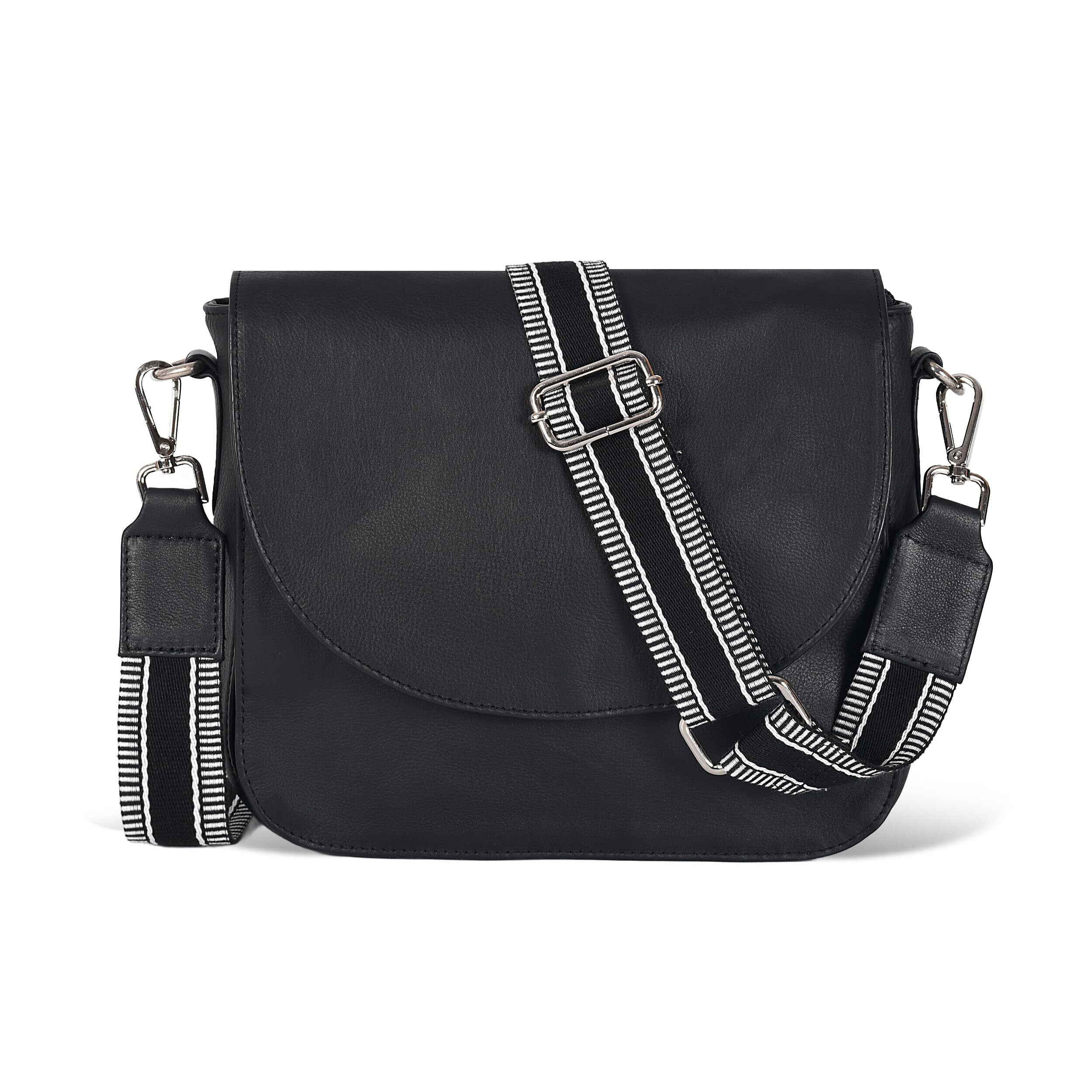 4310 Leather Shoulder Crossbody Purse With Adjustable Strap, Mobile Pocket